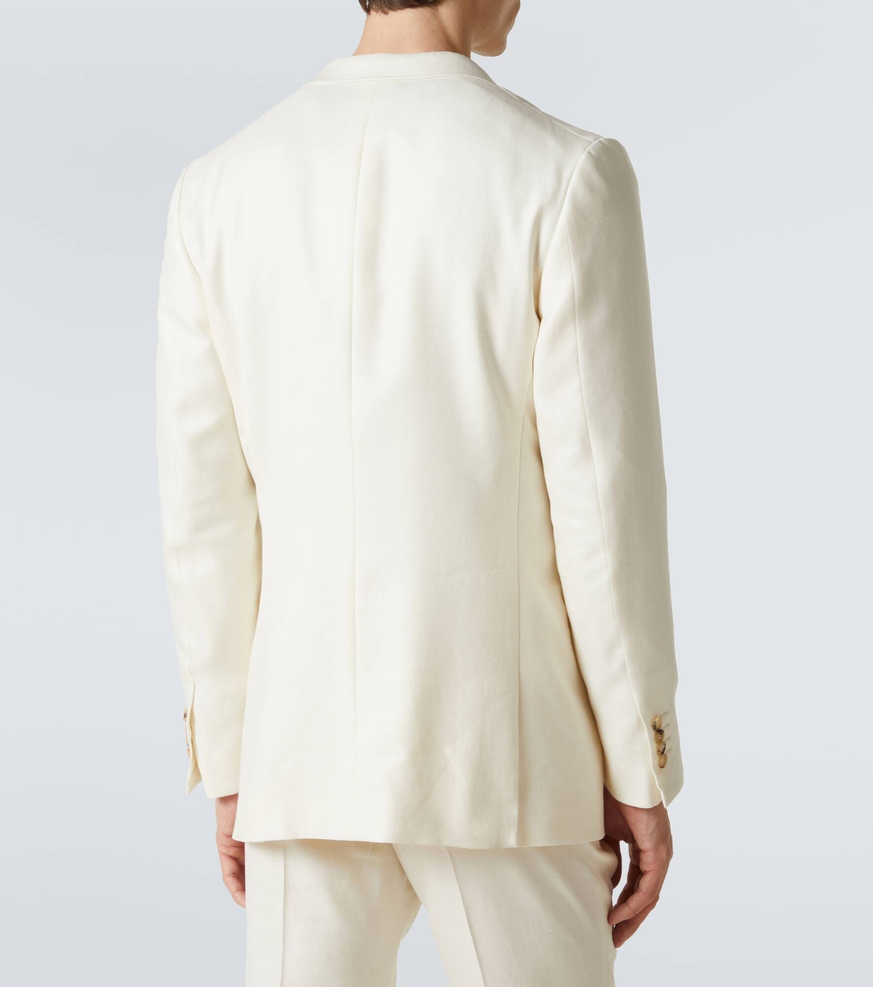 Wool, silk and linen corduroy blazer - 4