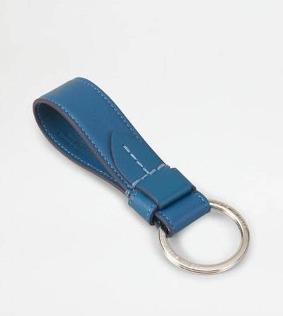Tod's LEATHER KEY HOLDER - BLUE outlook