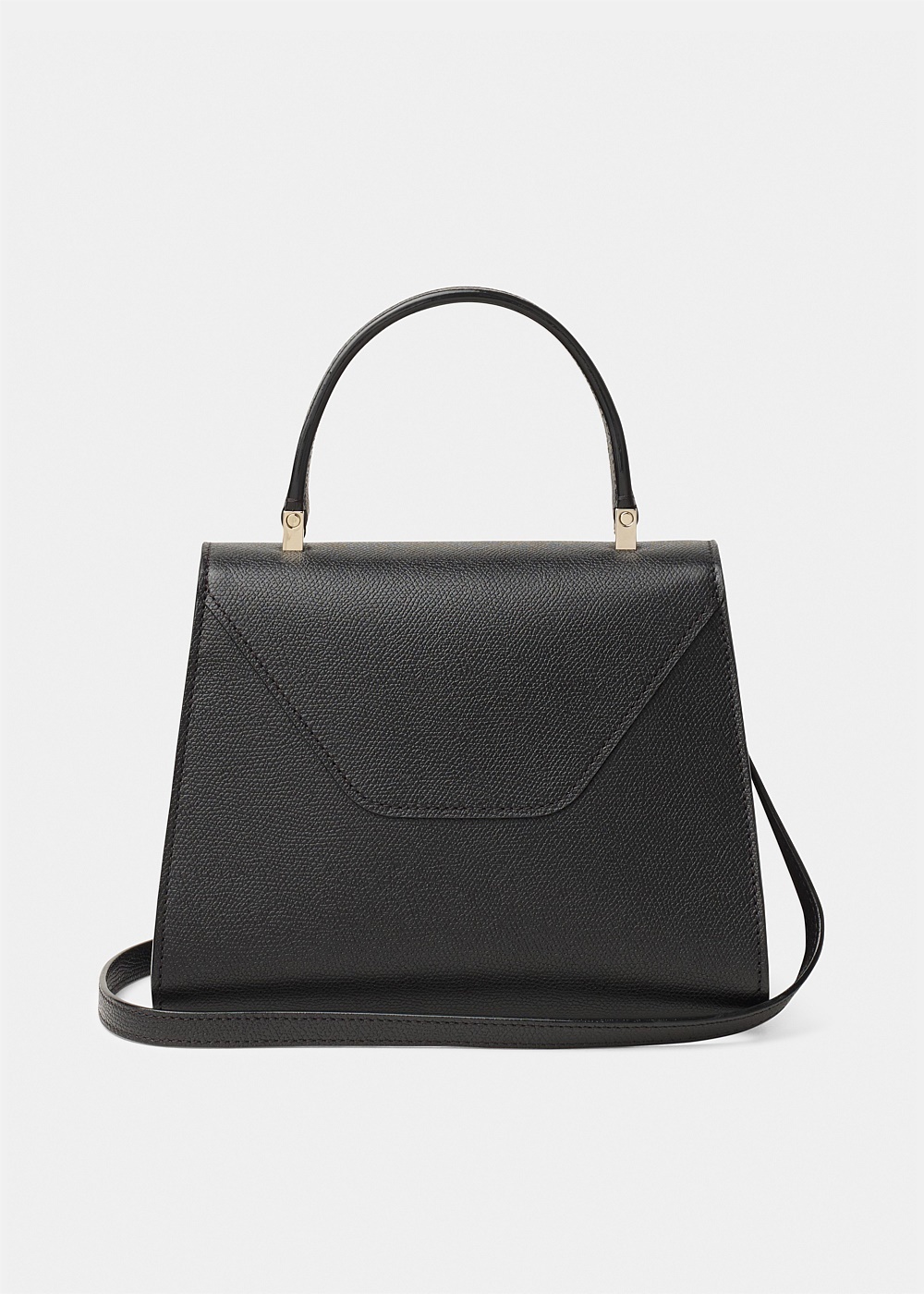 Iside Mini Black Grained Leather Bag - 3