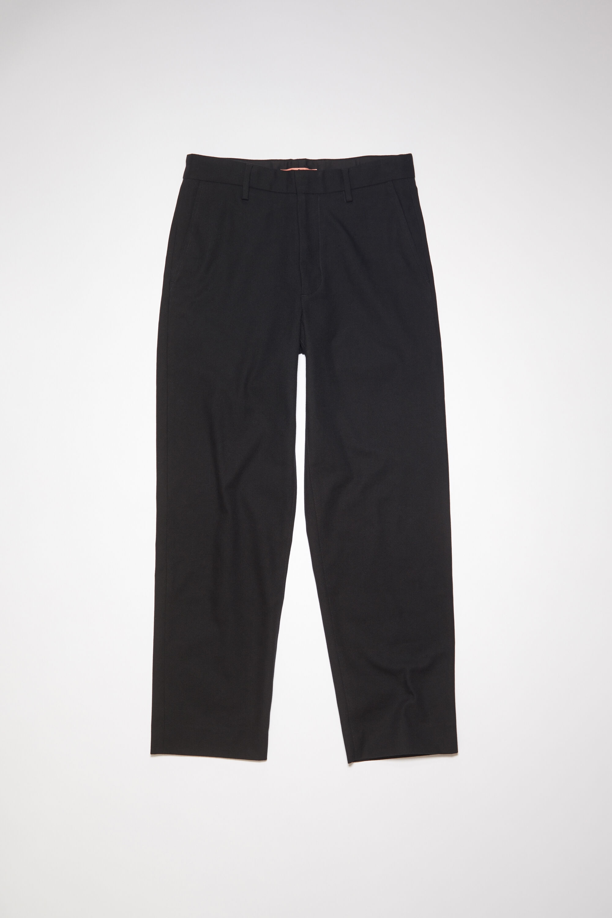Twill cotton-blend trousers - Black - 6