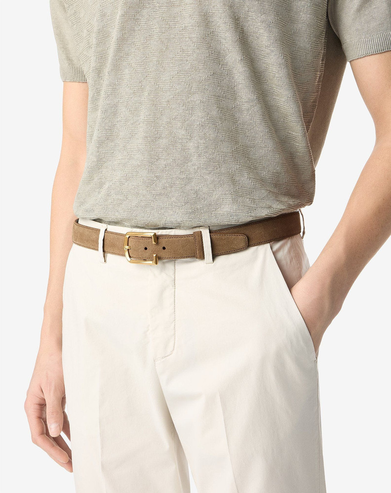 CORNELIANI Light brown suede belt outlook