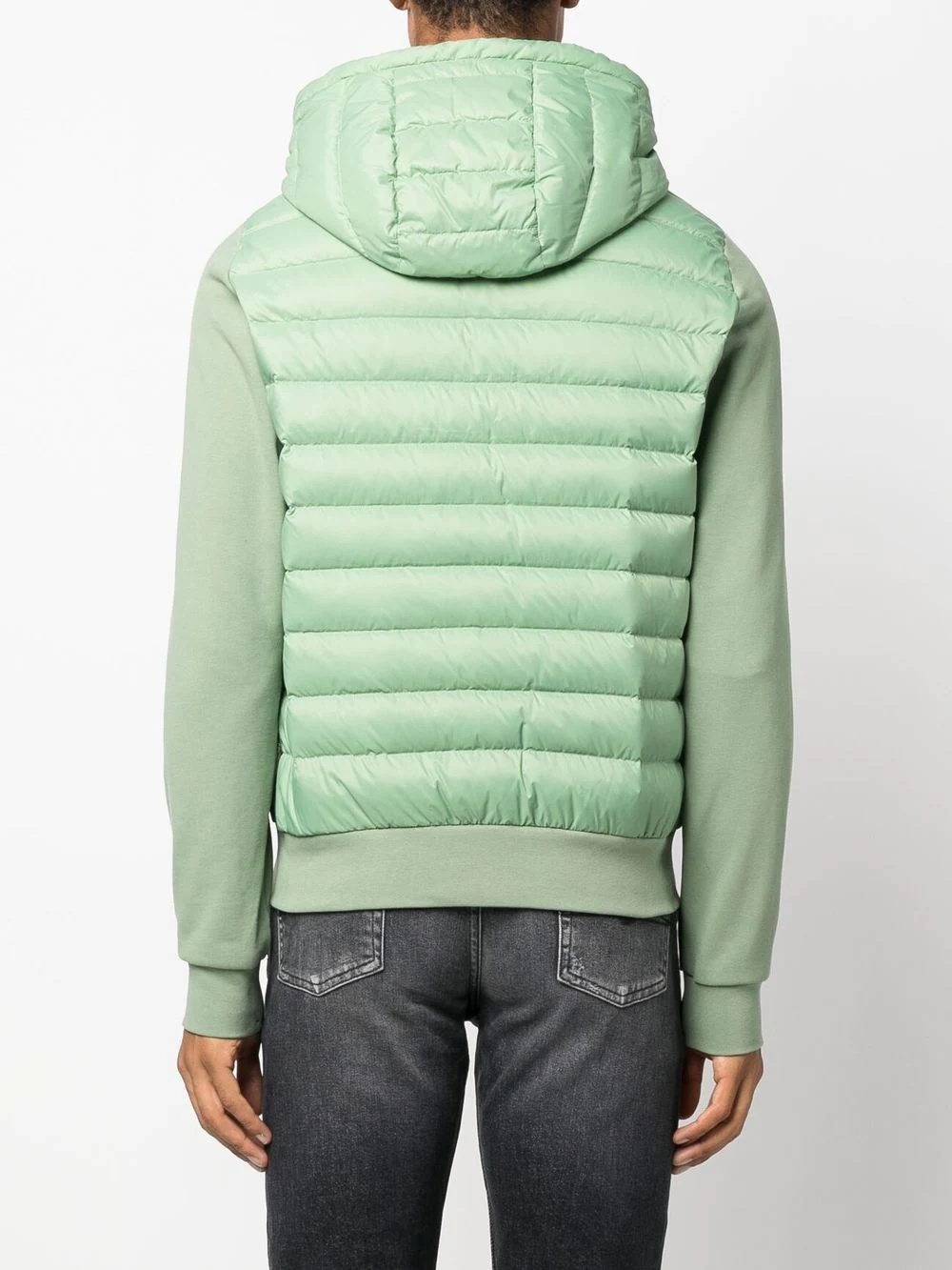 quilted logo-patch down jacket - 4