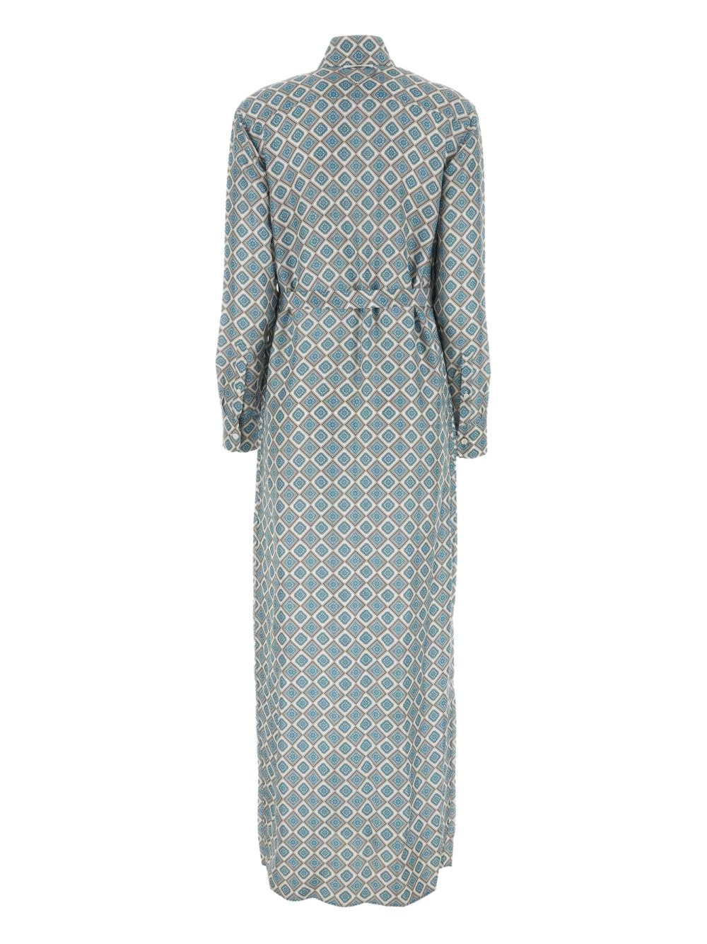 geometric-print shirt dress - 2