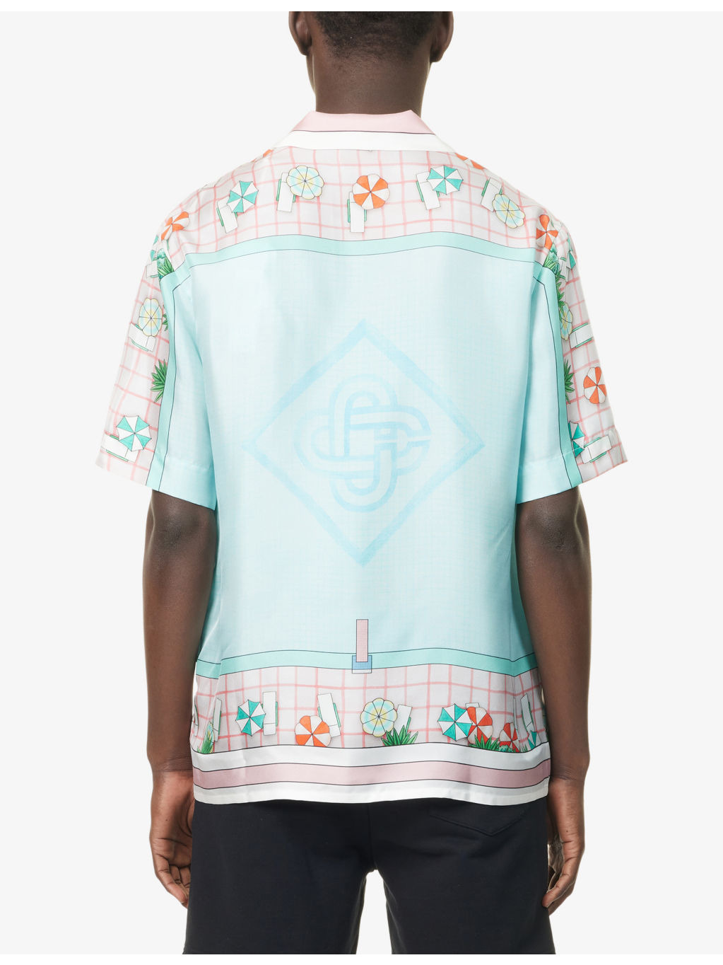 Copacabana Cuban-Collar Short-Sleeve Silk Shirt - 4