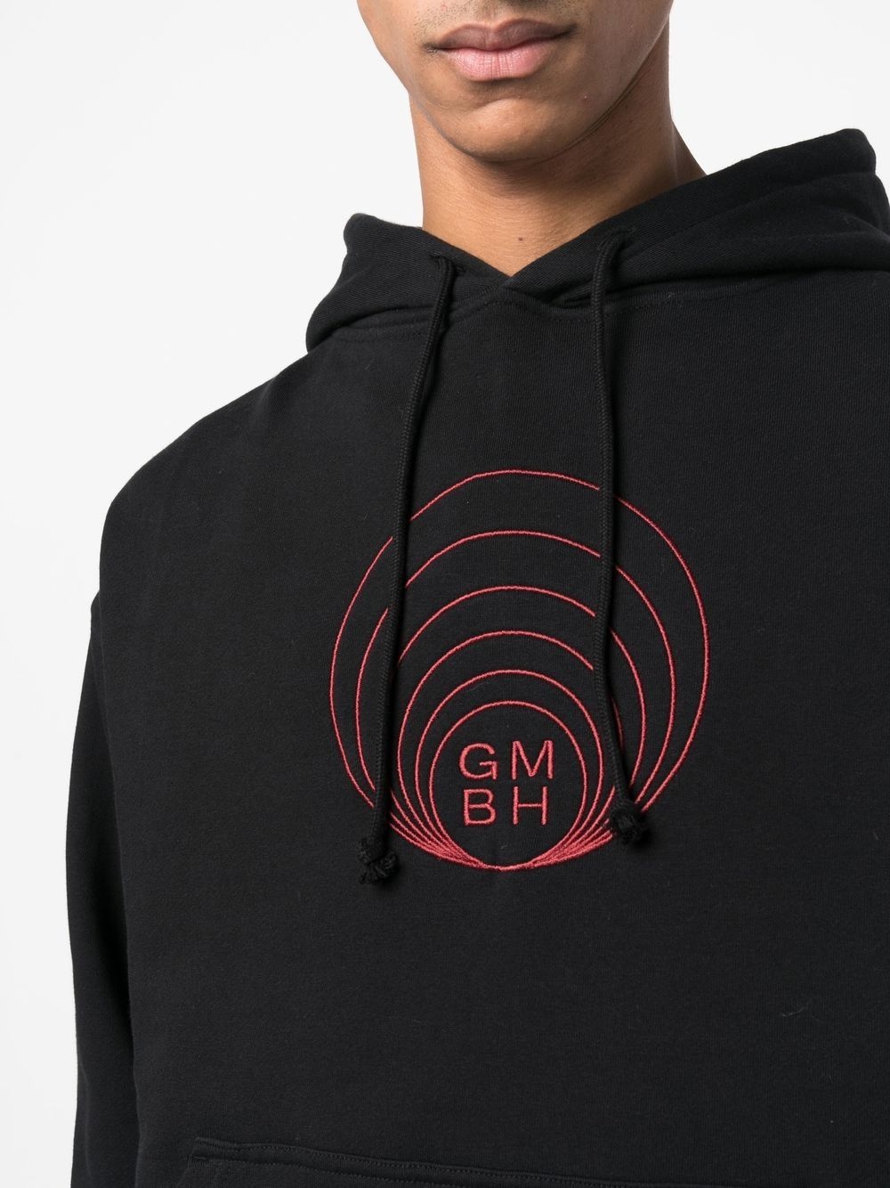 embroidered-logo detail hoodie - 6