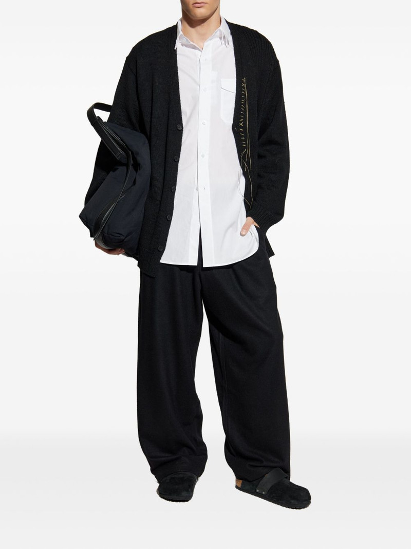 Yohji Yamamoto V-neck wool cardigan outlook