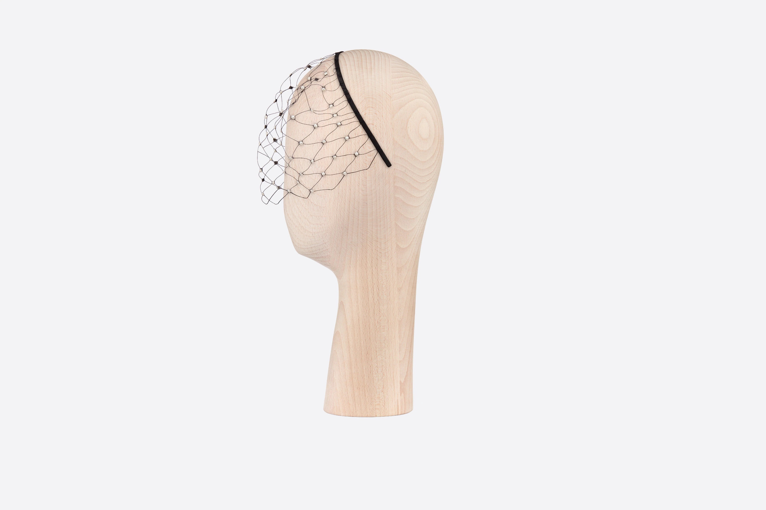 Dior Pearls Headband with Veil - 2