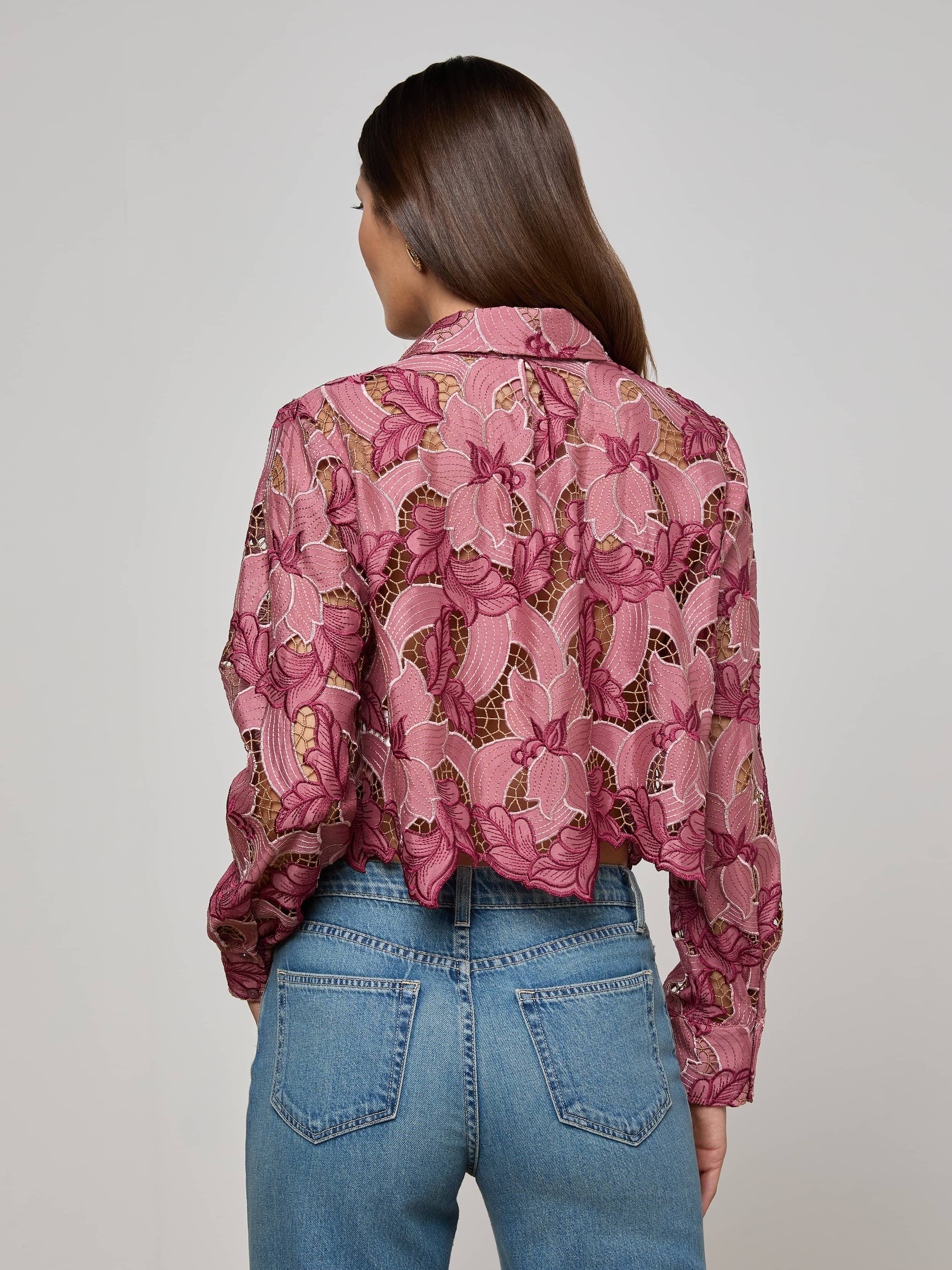 Akemi Cropped Lace Blouse - 5