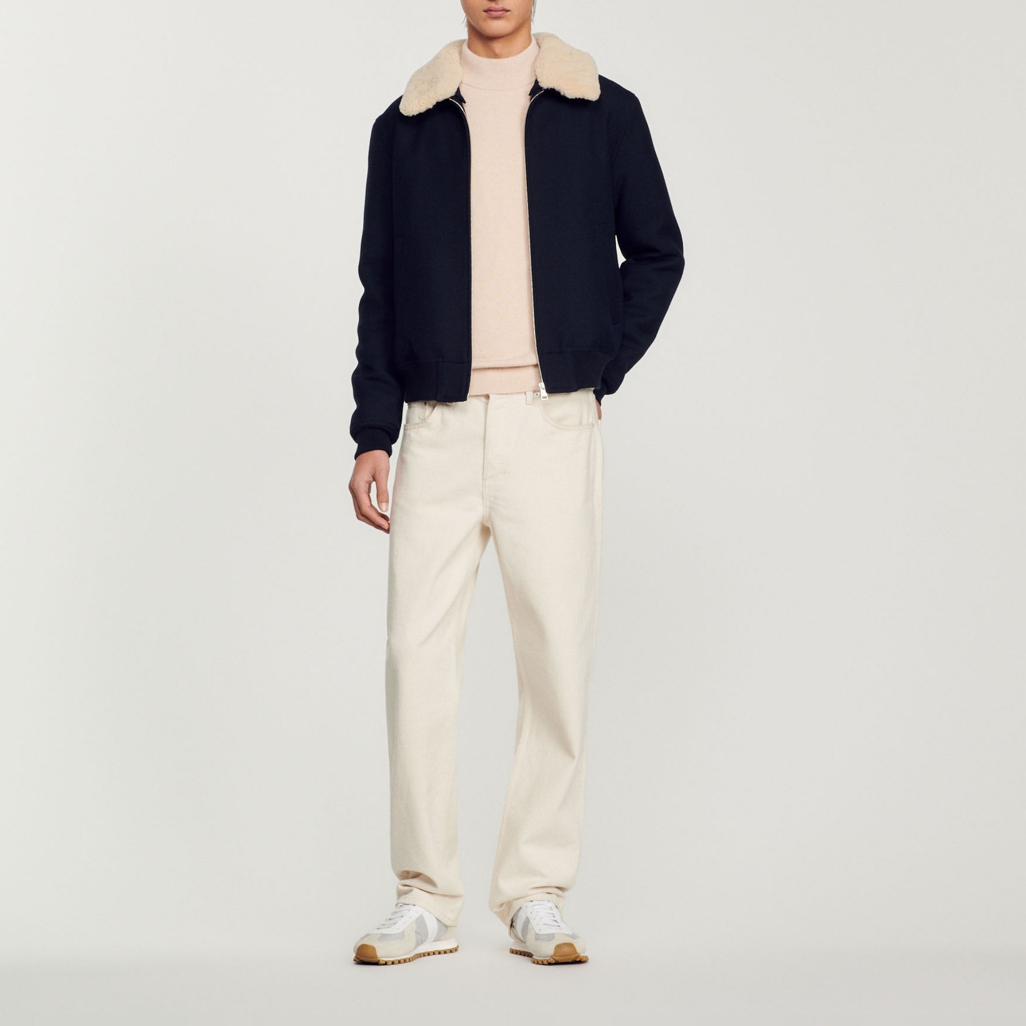 Jacket with removable collar - 2
