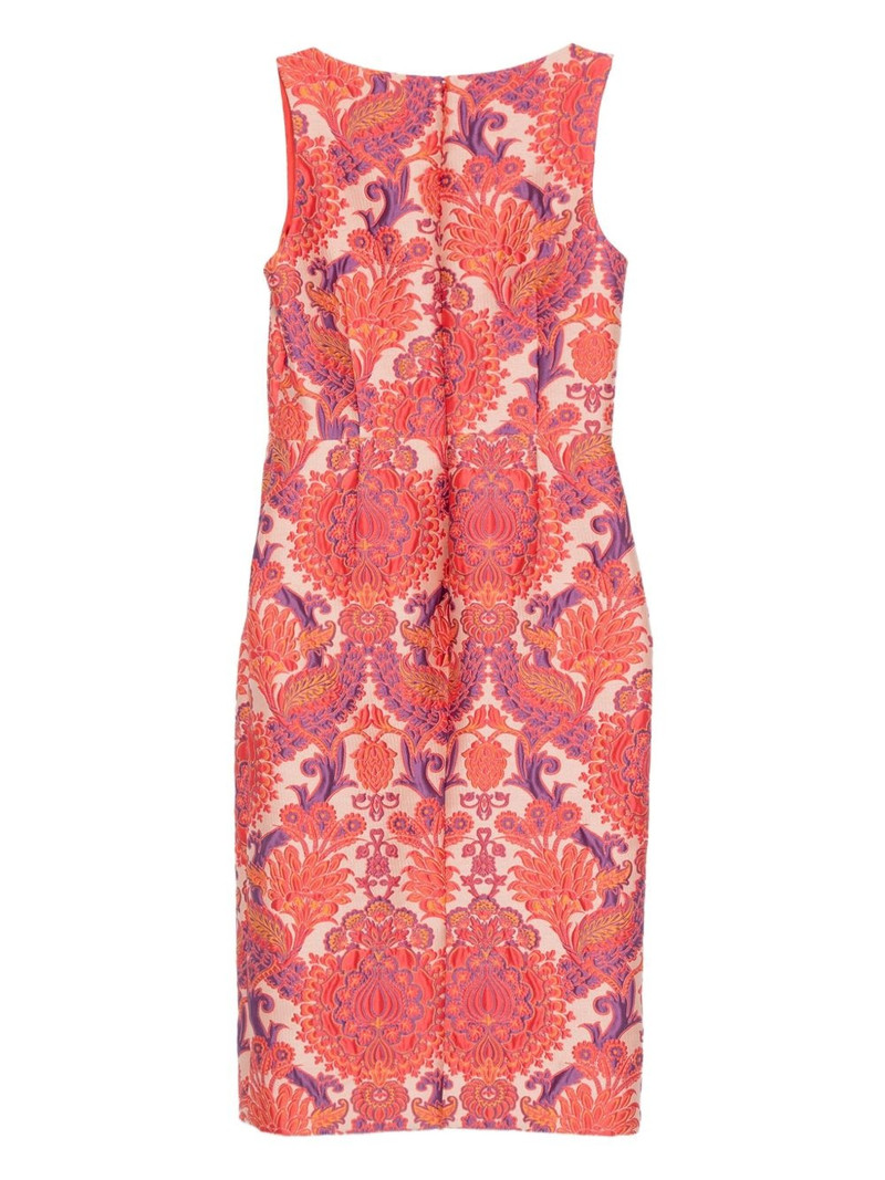 Etro floral-brocade sleeveless dress outlook