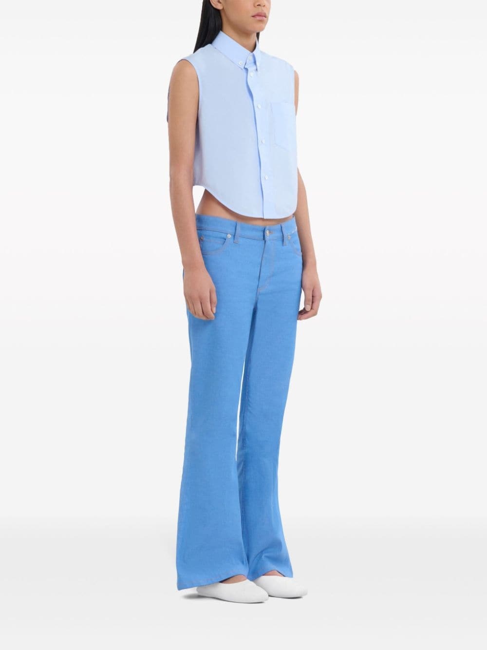 sleeveless cotton shirt - 2