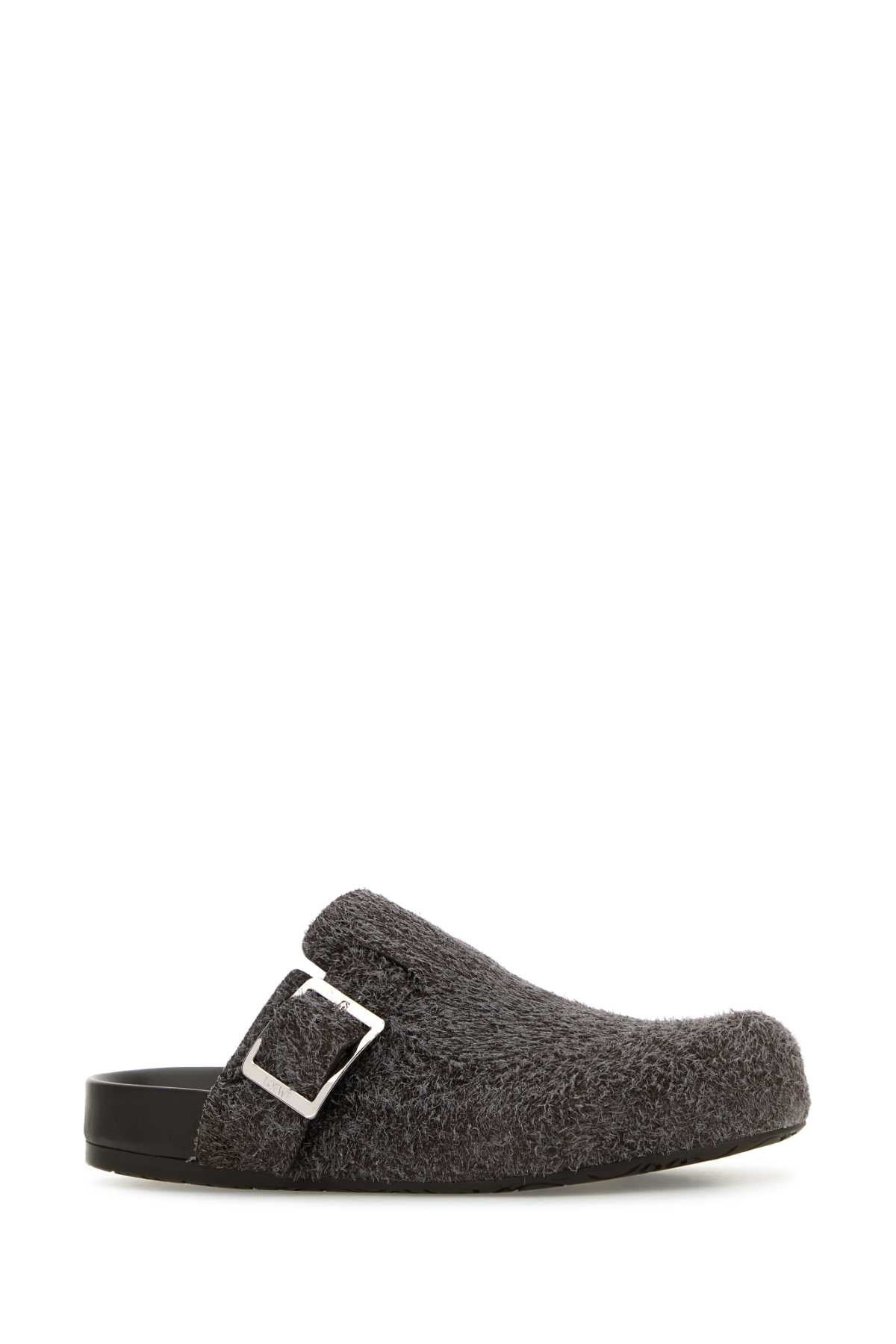 Loewe Men Mud Suede Ease Buckle Slippers - 2
