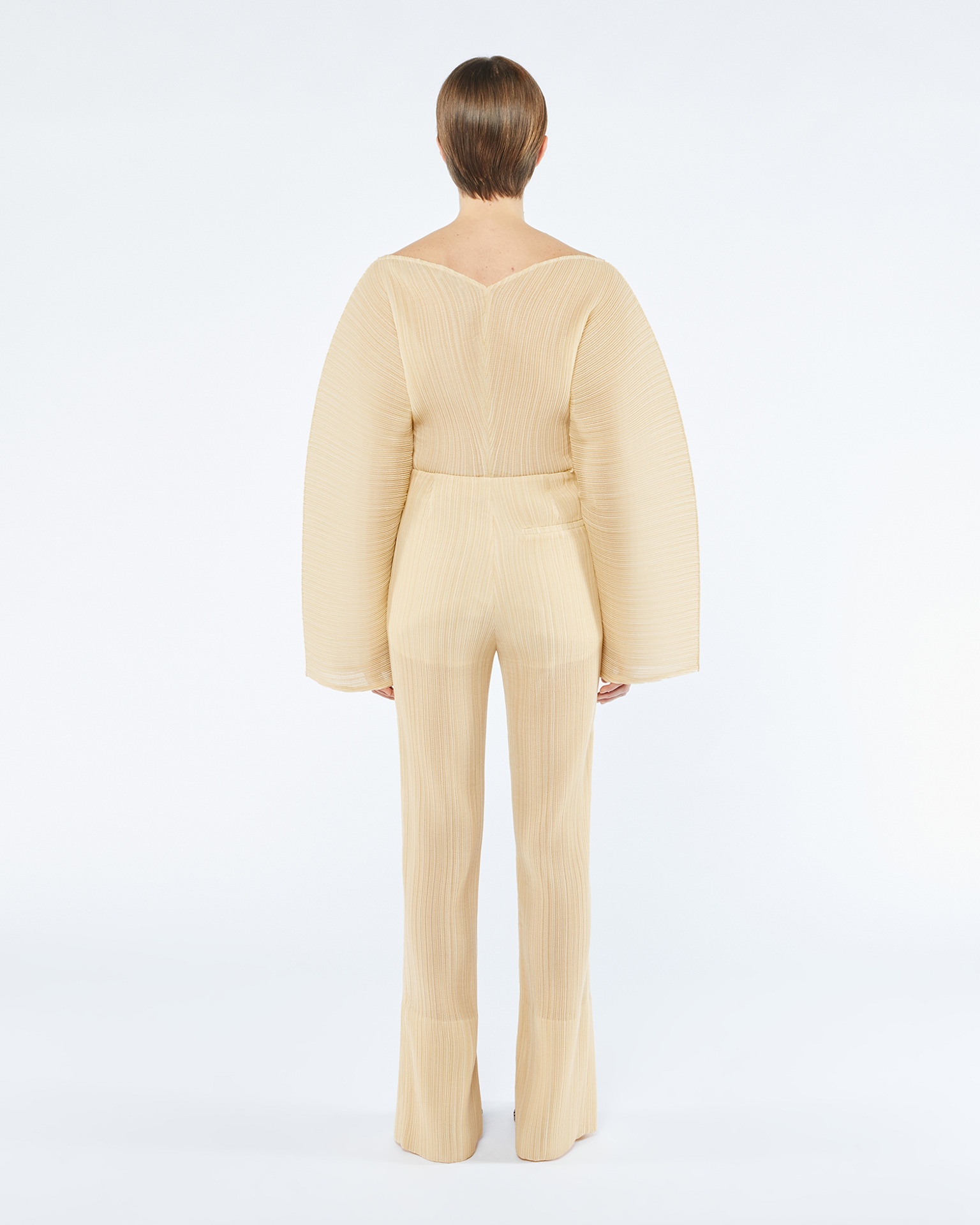 BERRA - Stretch pleat trousers - Creme - 4