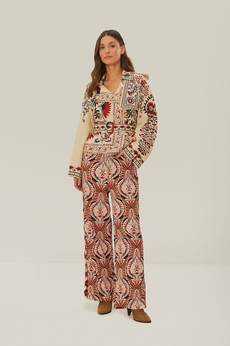 Brown Pineapple Jewelry Pants 1