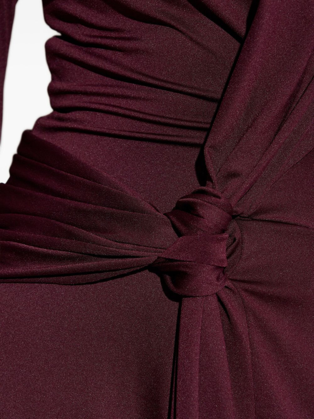 turtleneck knot-detail asymmetrical dress - 5