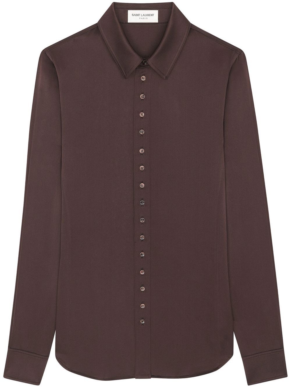 silk classic button-up shirt - 1