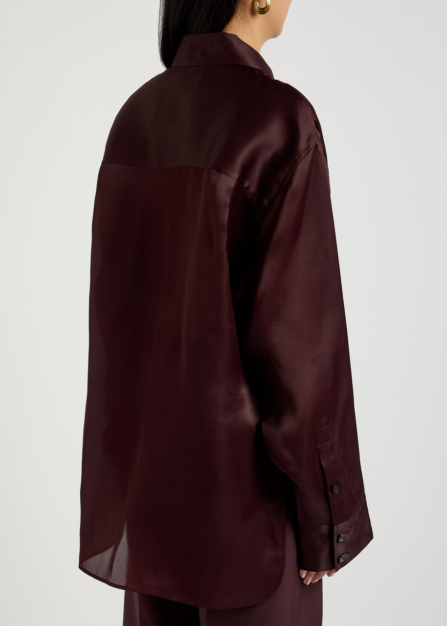 Khaite Matteo Silk-organza Shirt - 3