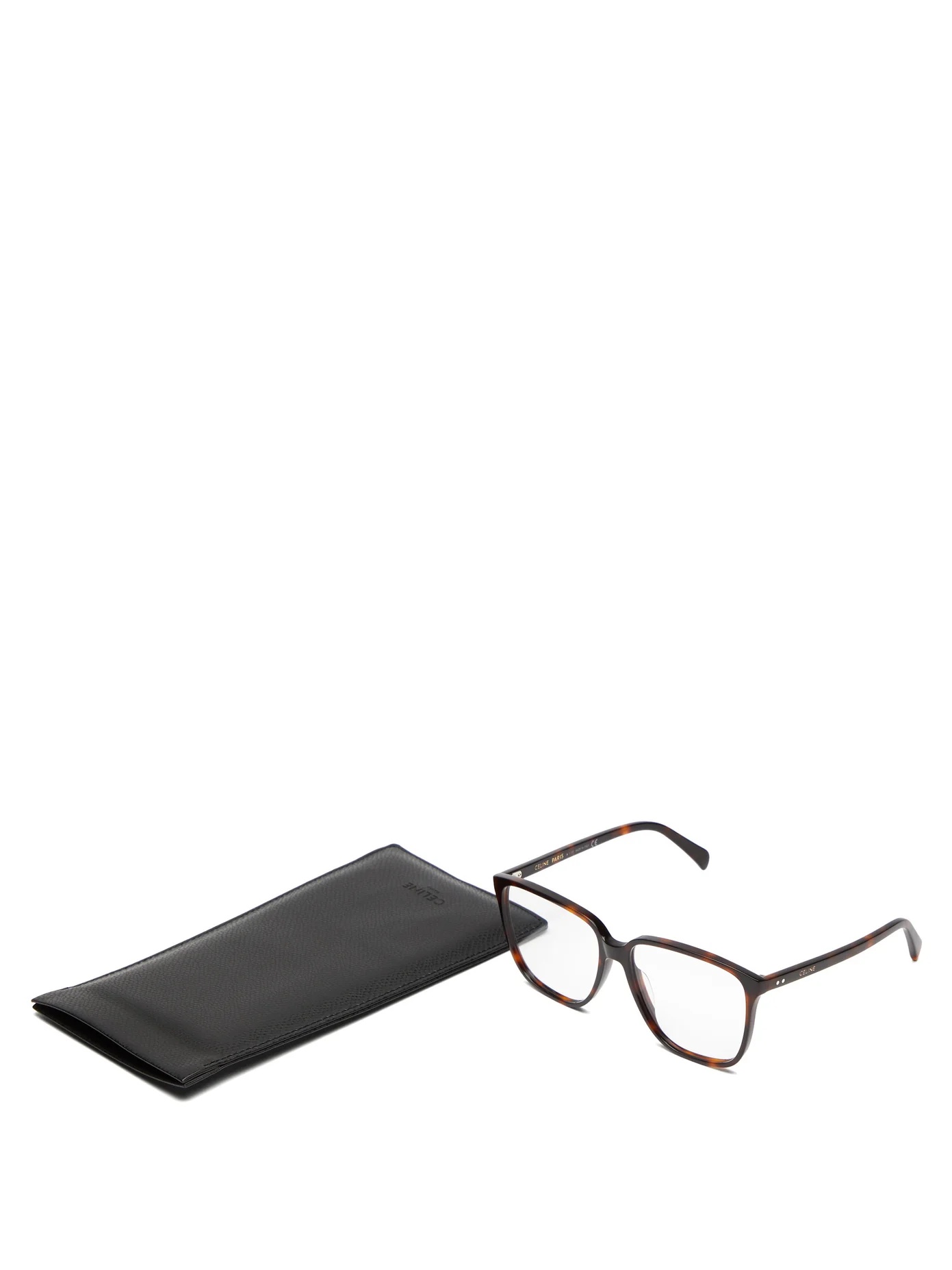 Square tortoiseshell-acetate glasses - 4