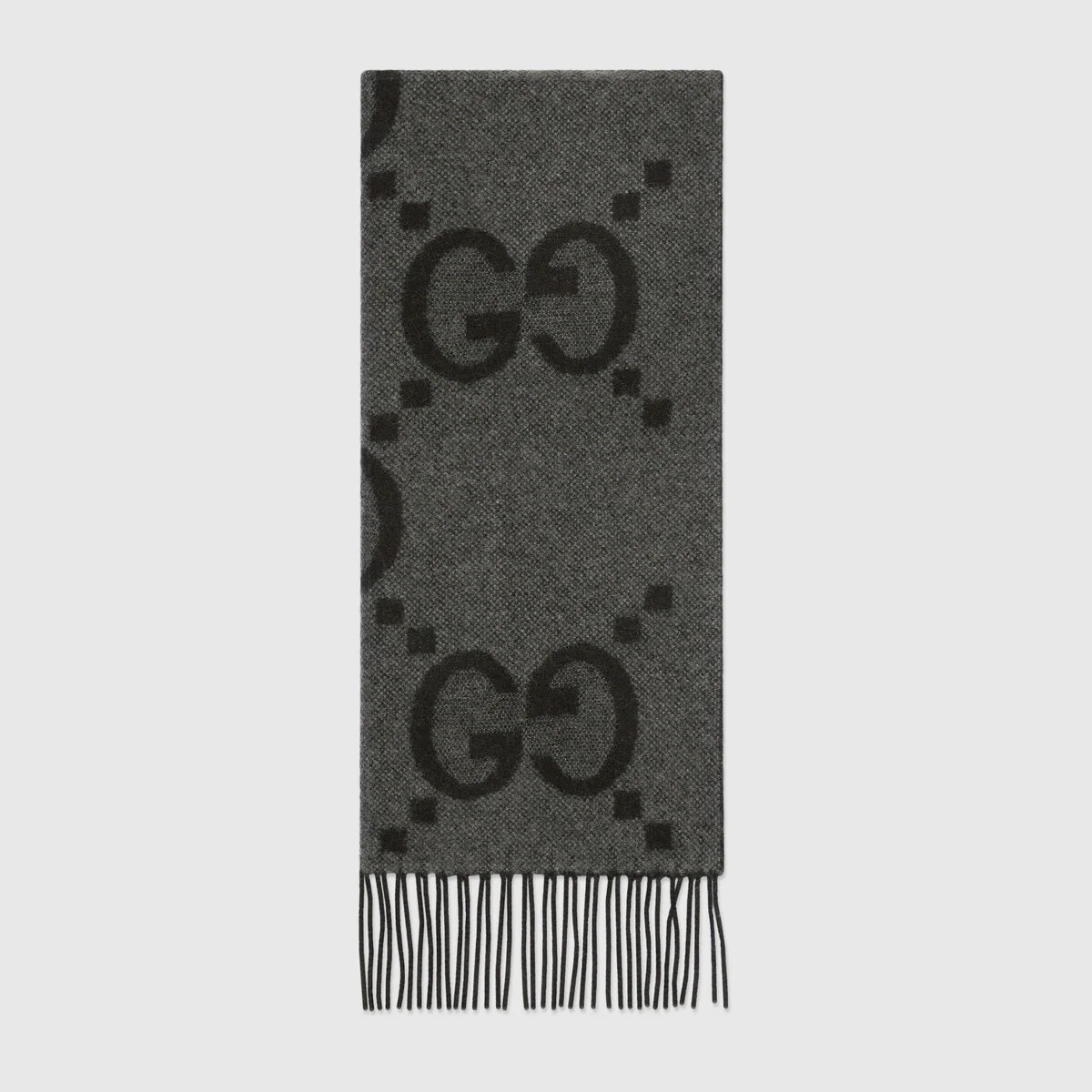 GG cashmere jacquard scarf - 1