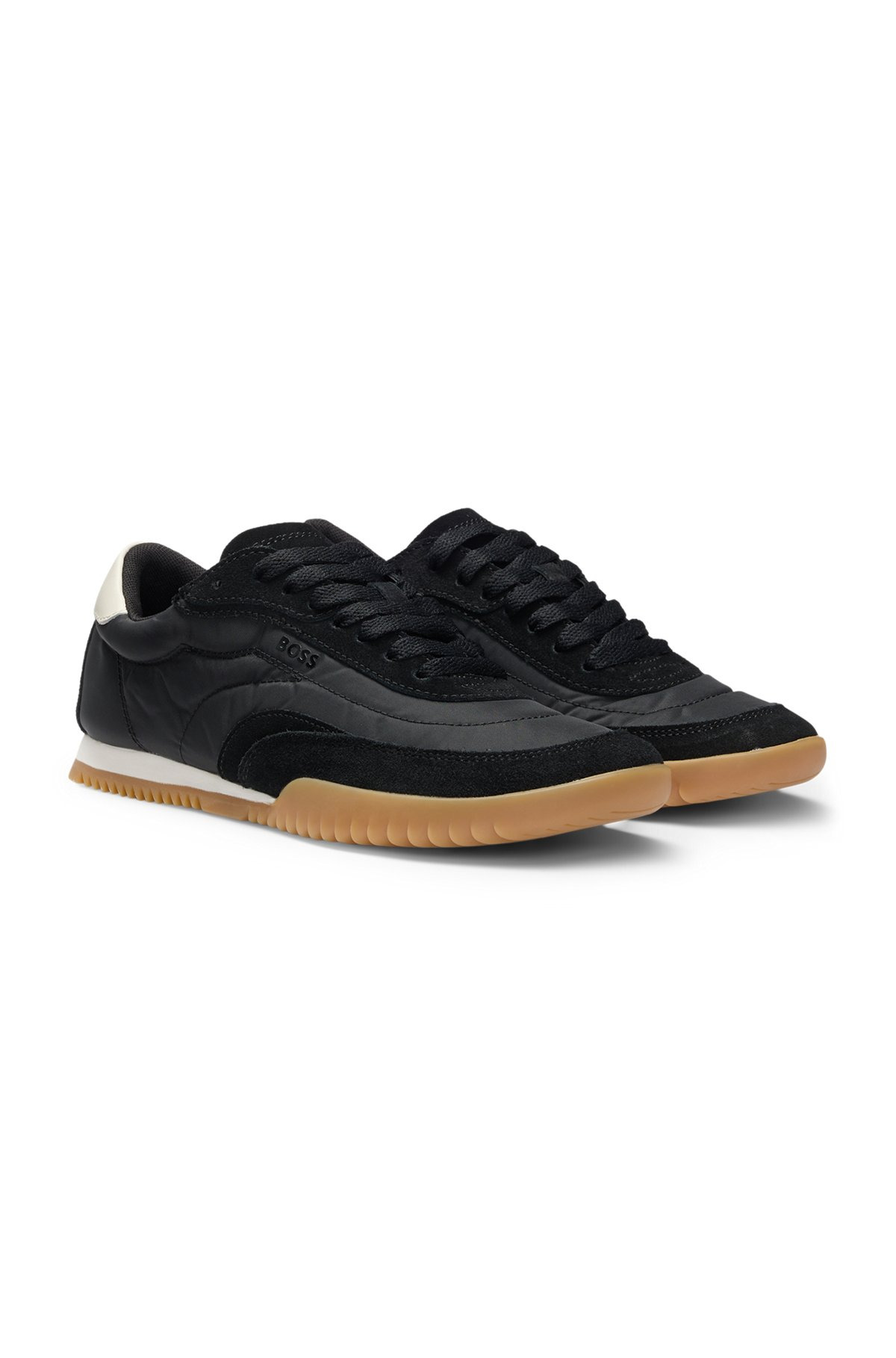 LOW-TOP TRAINERS IN FABRIC AND SUEDE - 2