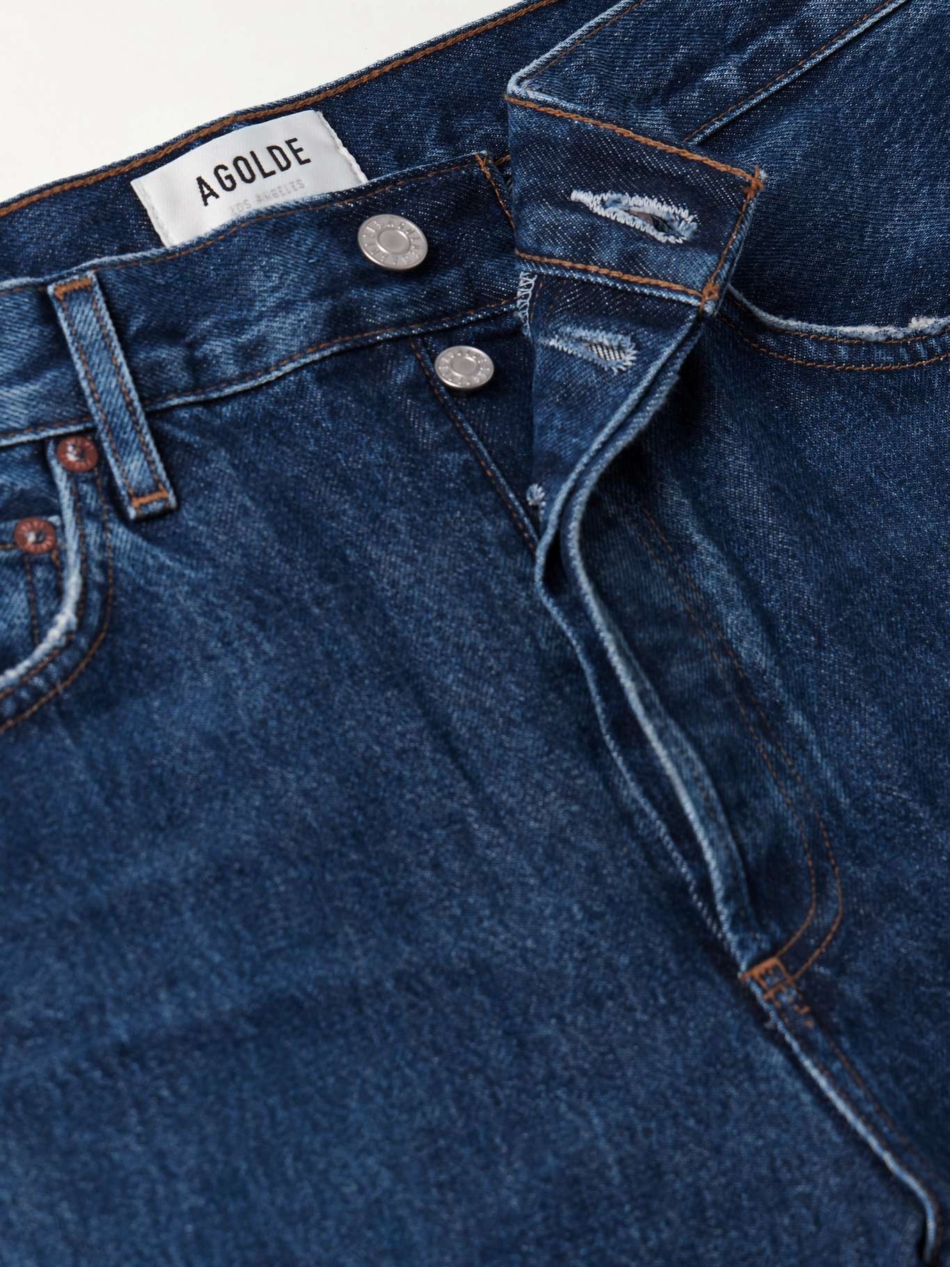 Fran cropped low-rise straight-leg jeans Dark denim - 5
