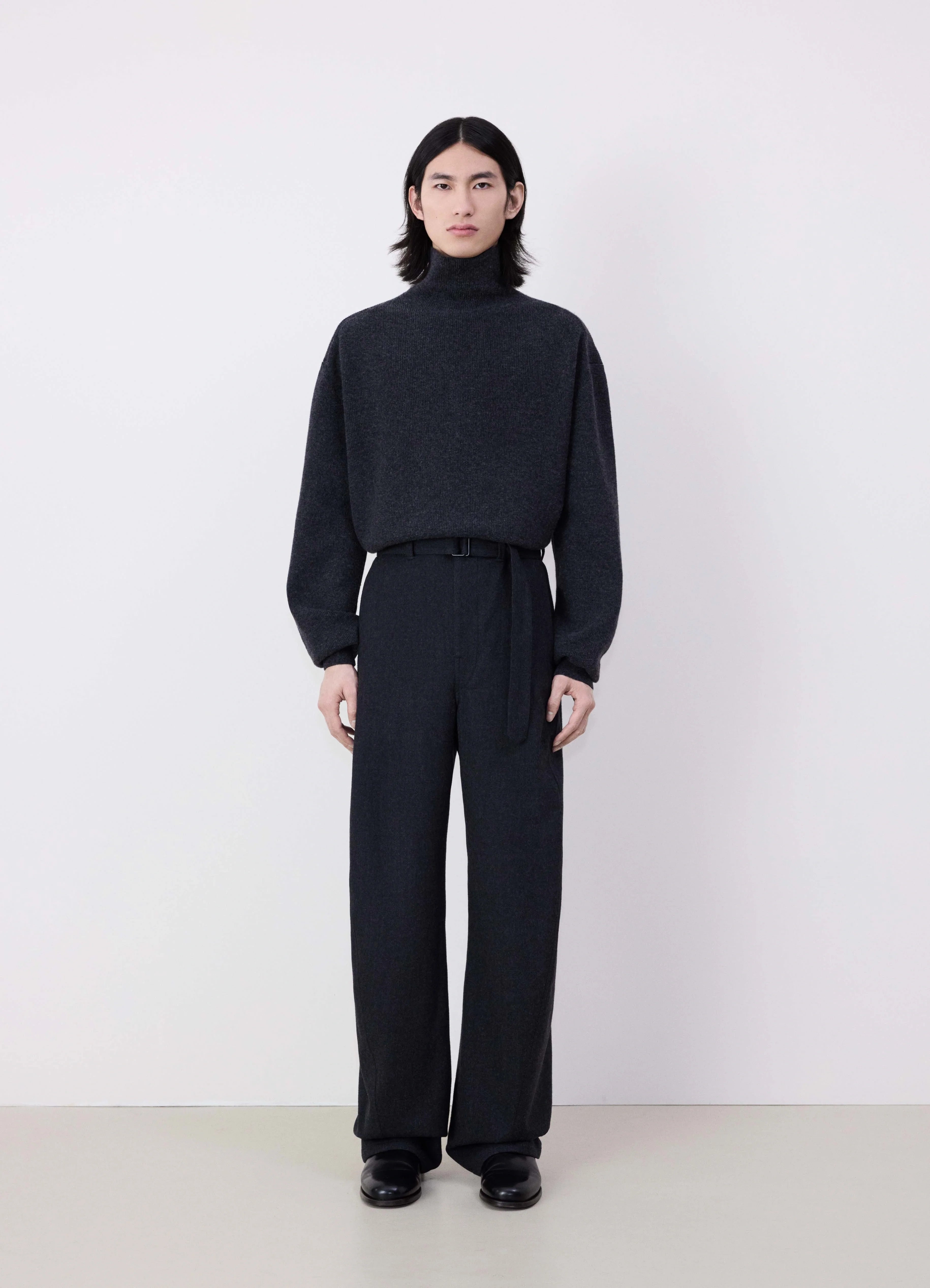 BELTED TWISTED TAILORED PANTS - 2
