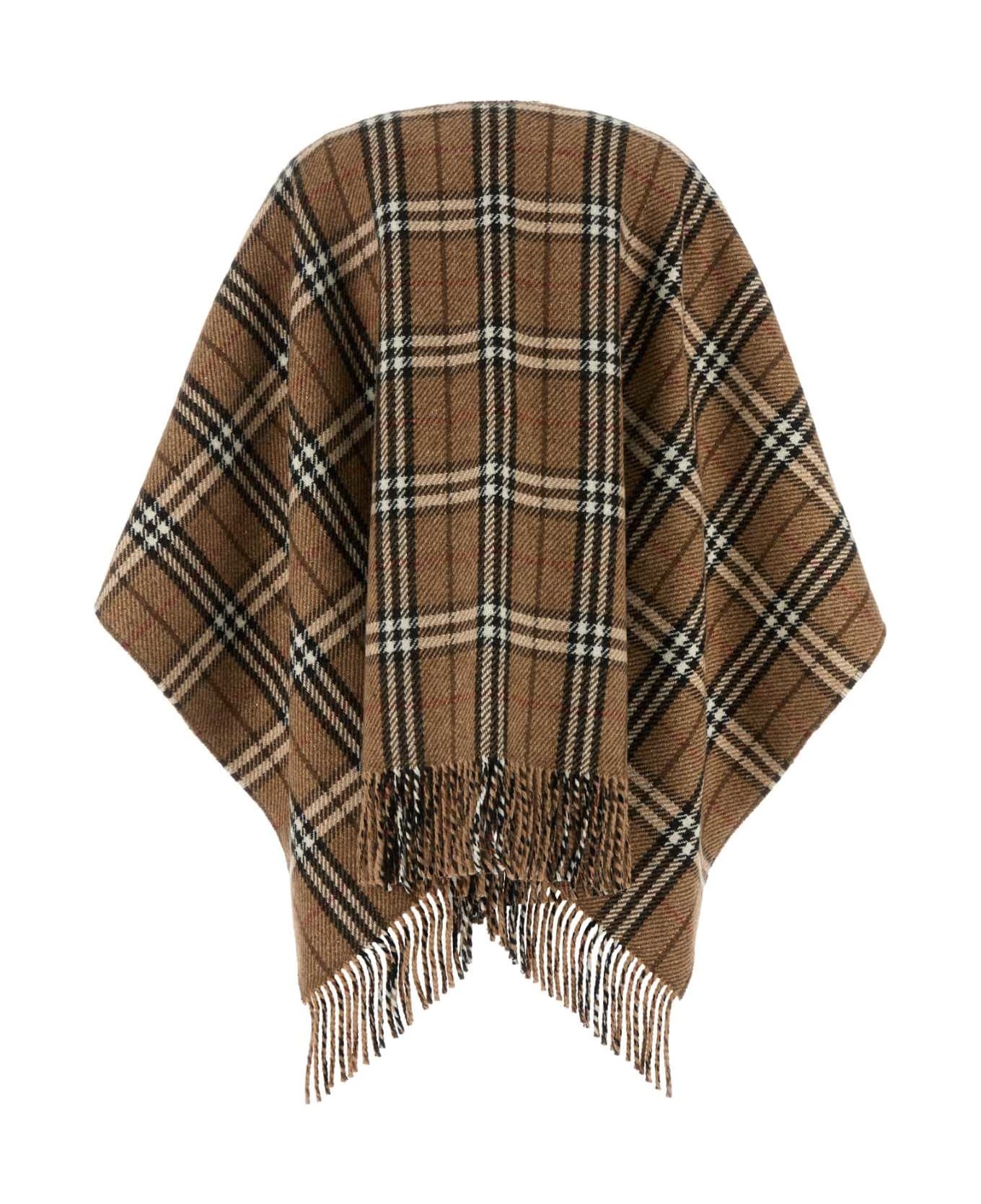 Embroidered Cashmere Blend Reversible Cape - 2