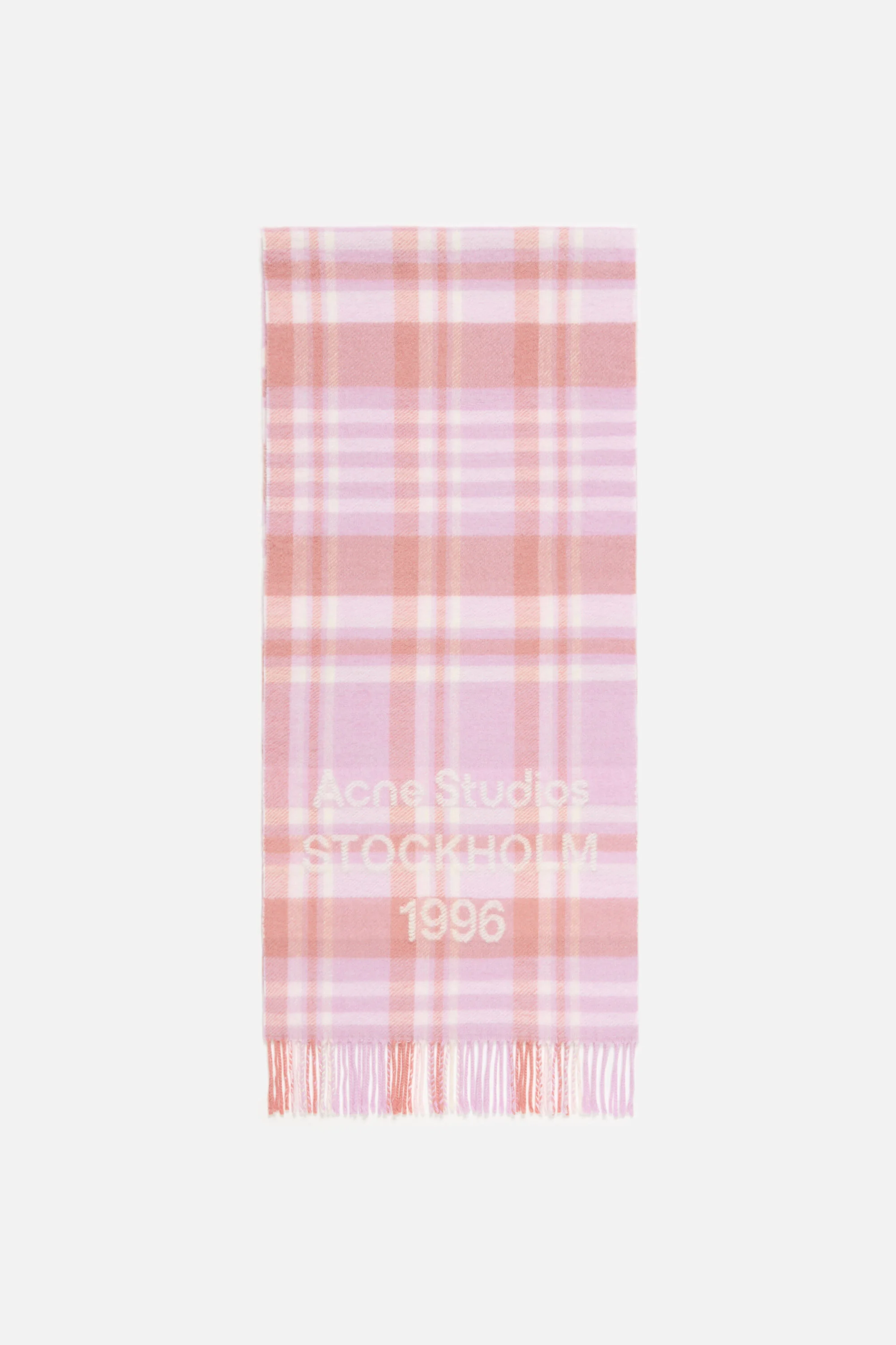 Check logo scarf - Wide - Pink/Fuchsia - 1