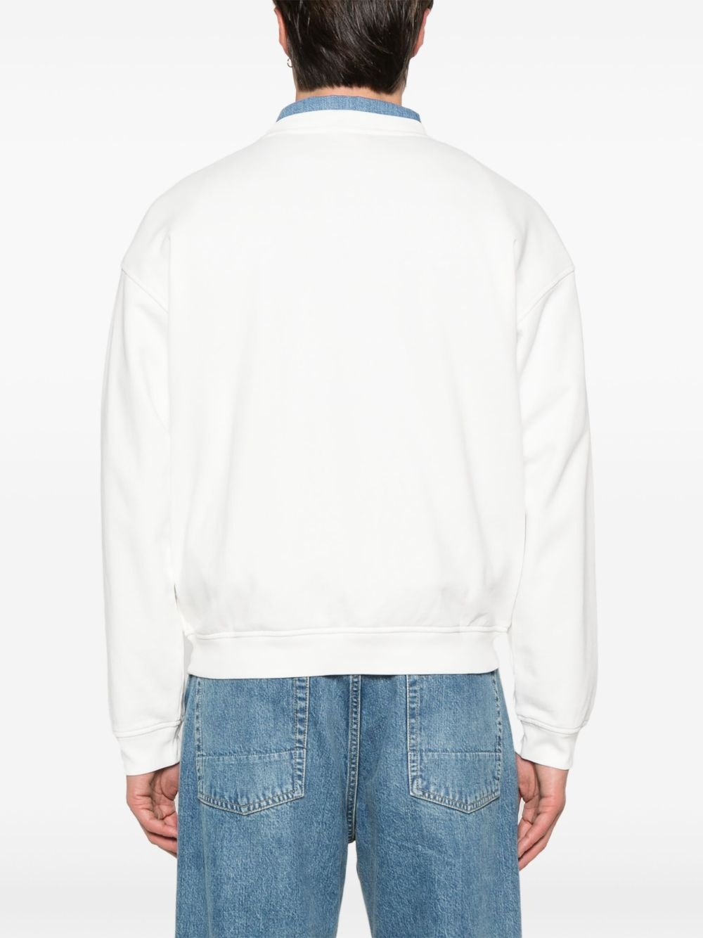 logo-embroidered sweatshirt - 4