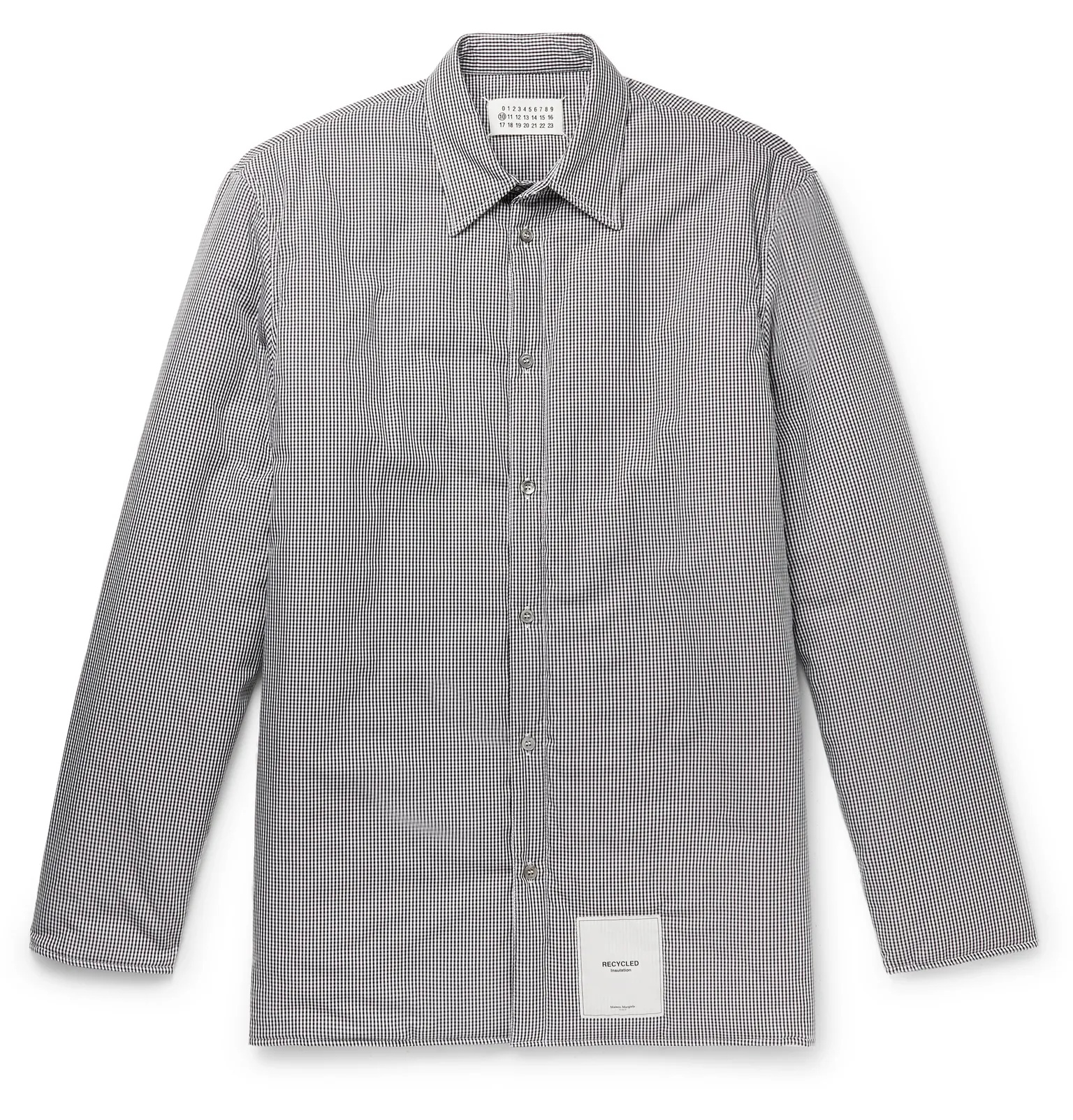 Padded Checked Cotton Oxford Overshirt - 1