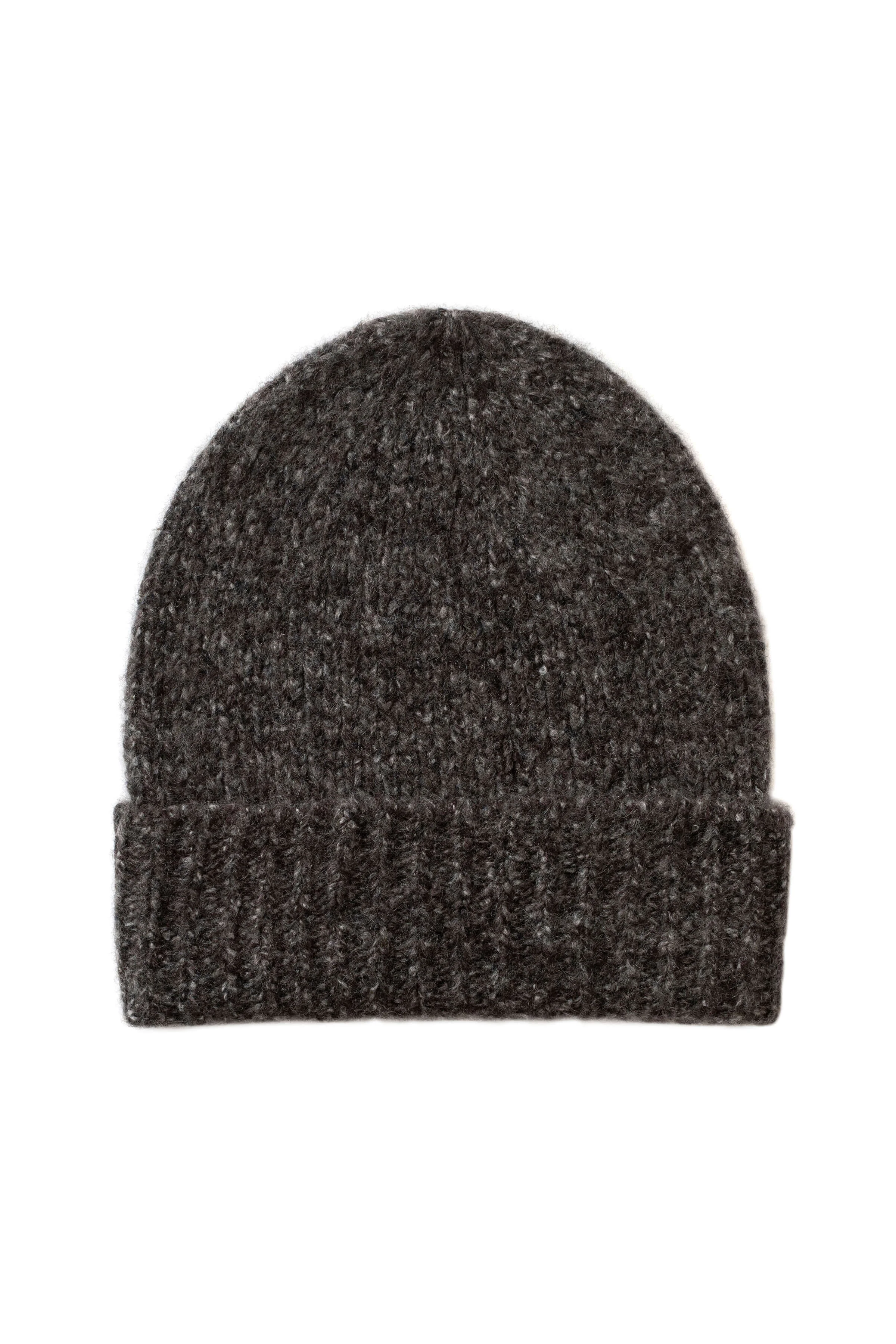 Cashmere Bouclé Grey Beanie - 1