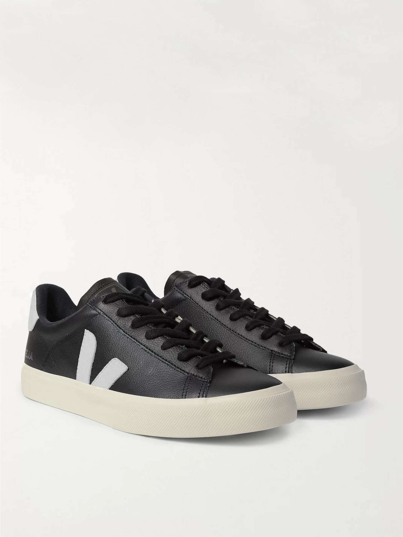 Campo Suede-Trimmed Leather Sneakers - 4