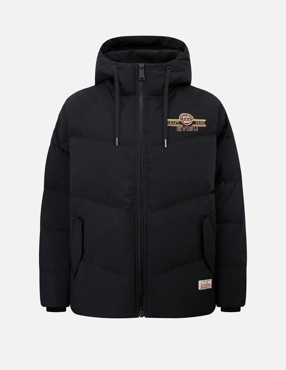 JAPANESE PATTERN KAMON EMBROIDERY DOWN JACKET - 2