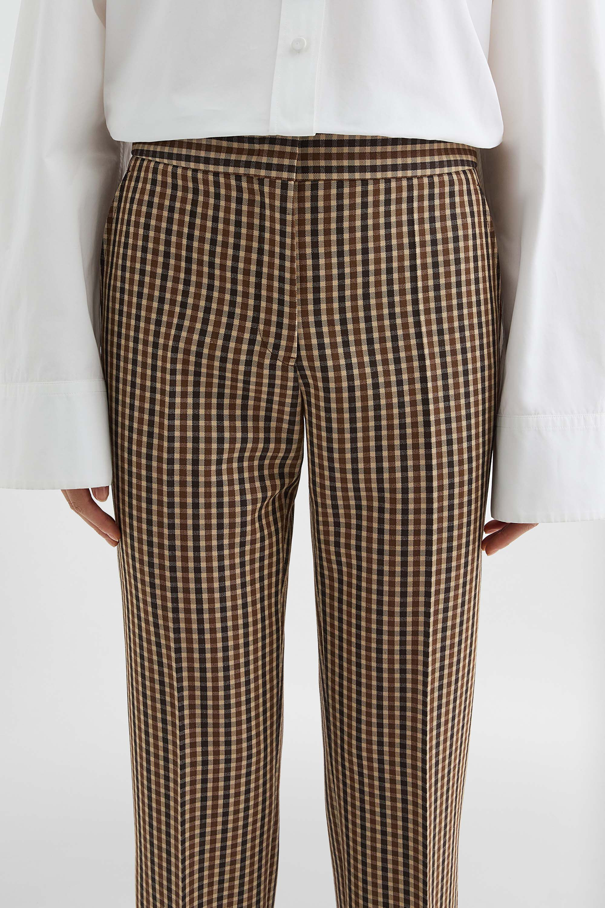 Wool Canvas Tailored Trousers - 3