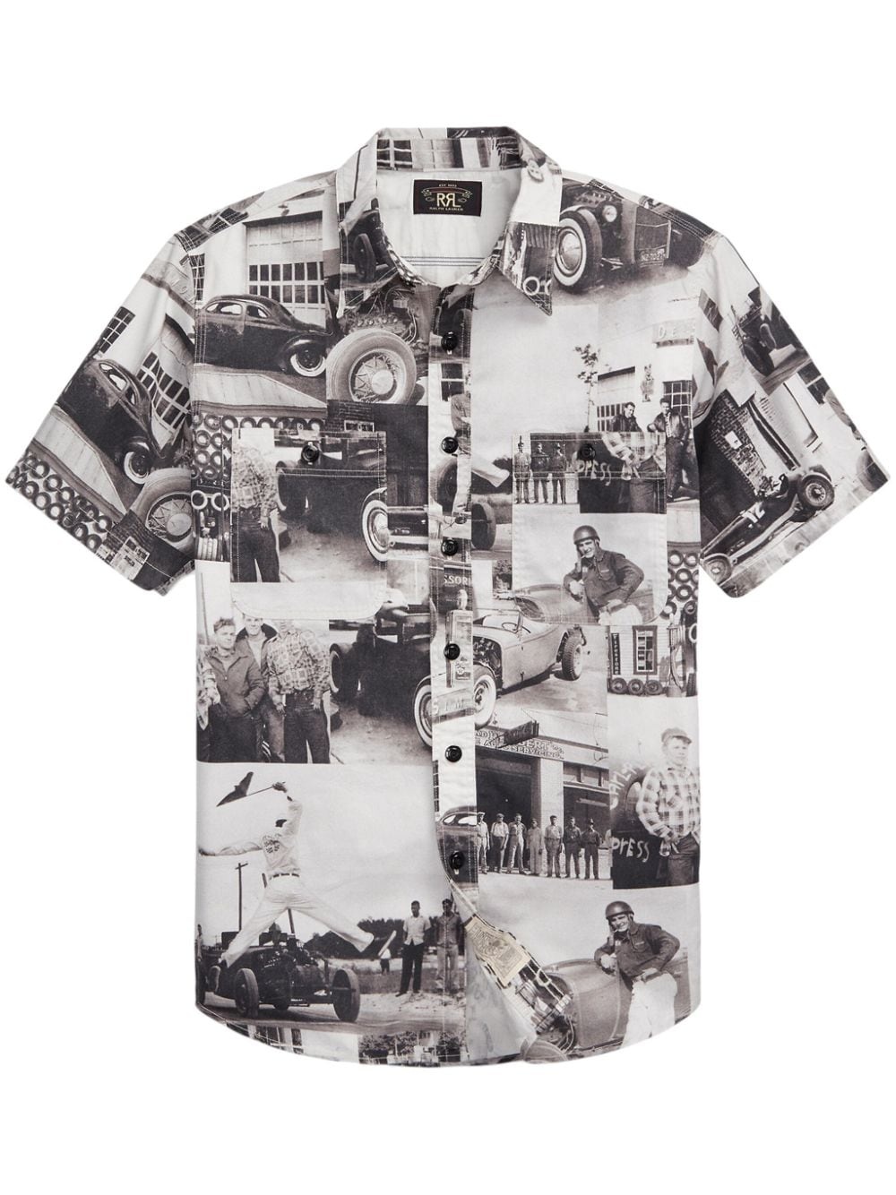 photo-print cotton shirt - 1