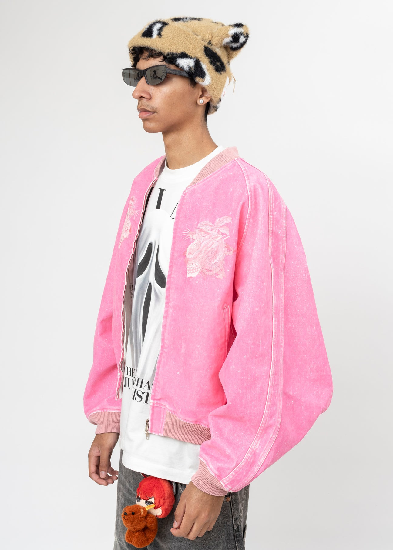 PINK DOUBLET FLOCKED DEINM SOUVENIR JACKET - 2
