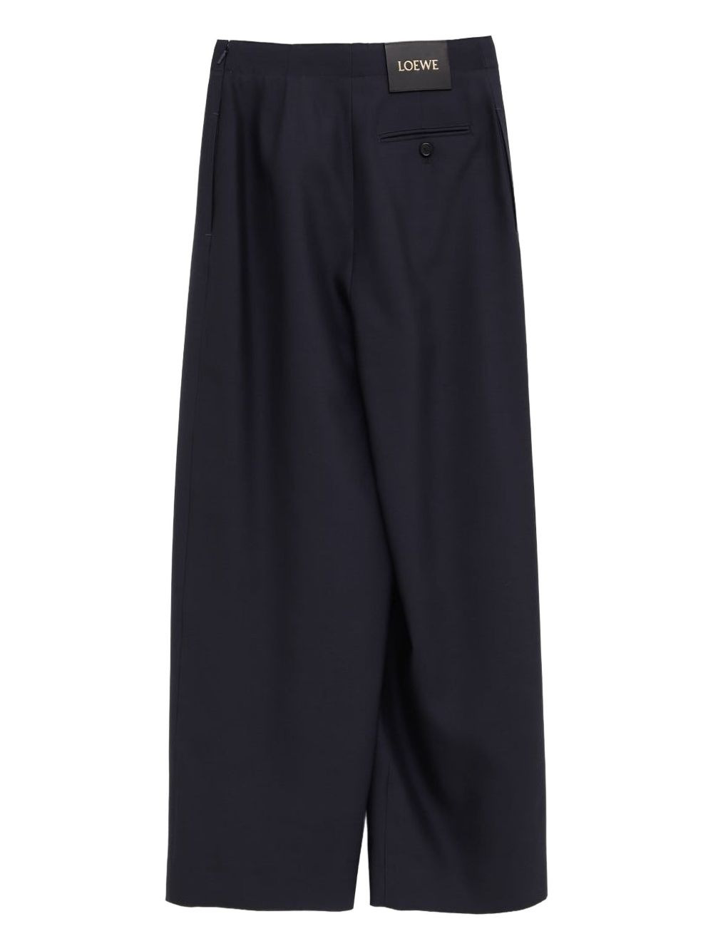 pleated leather-belt trousers - 2