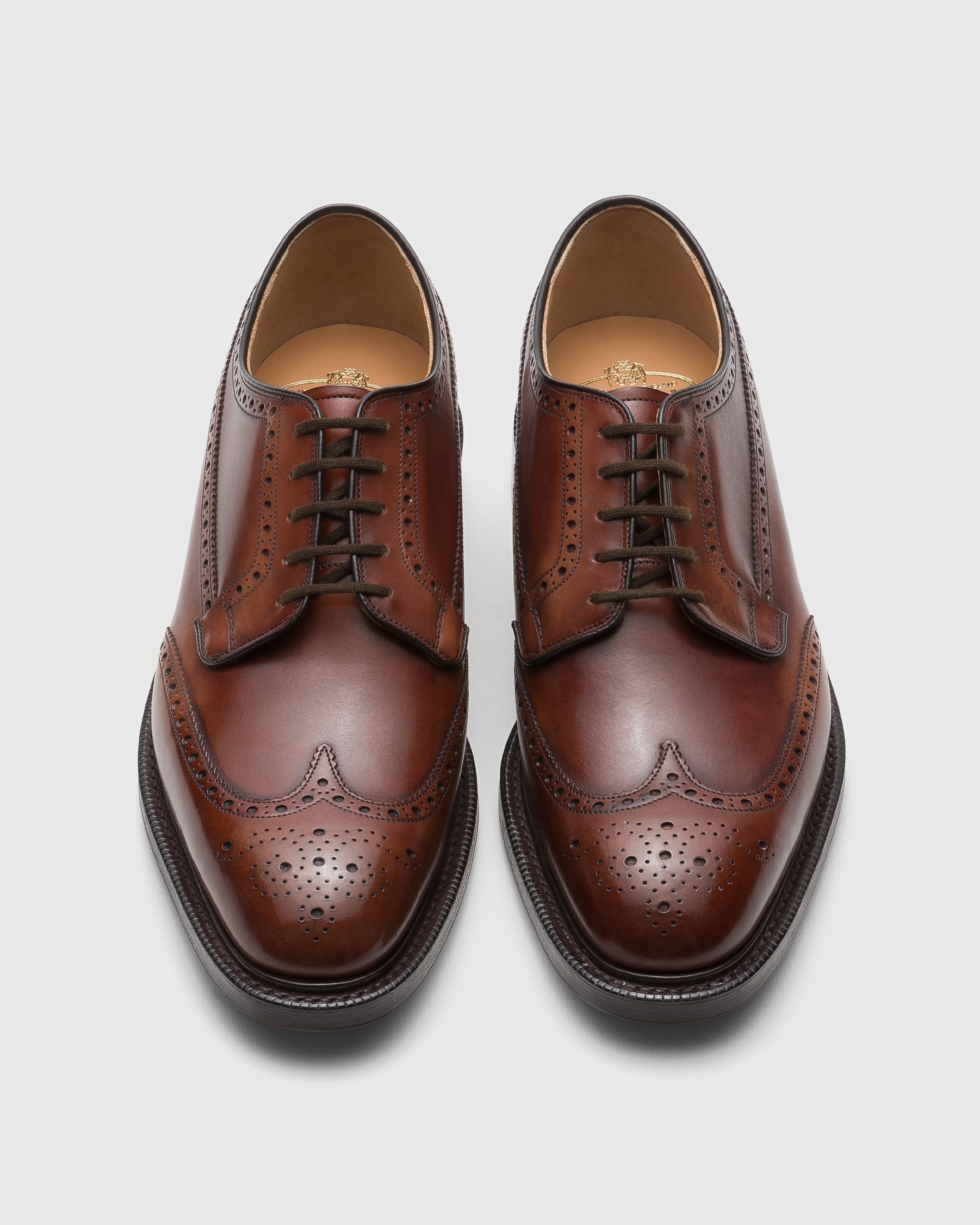 Bleached Calfskin Derby Brogue - 5