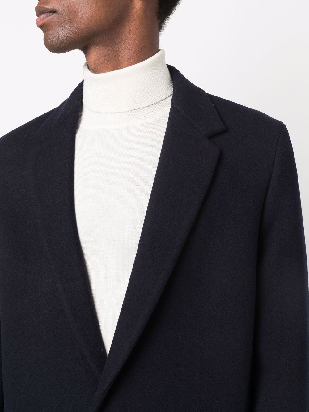 notched-lapels single-breasted coat - 5