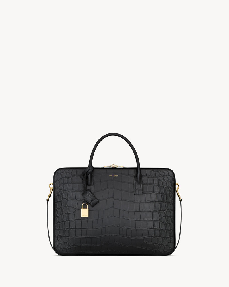 SAC DE JOUR LARGE SLIM BAULETTO BAG IN ALLIGATOR 1