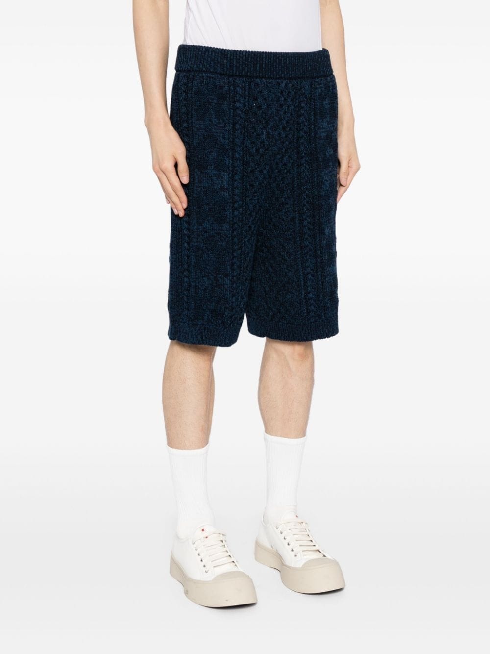 knitted knee-length shorts - 3