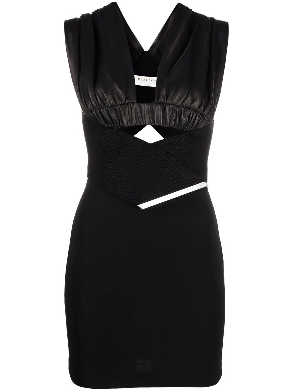 panelled fitted mini dress - 1