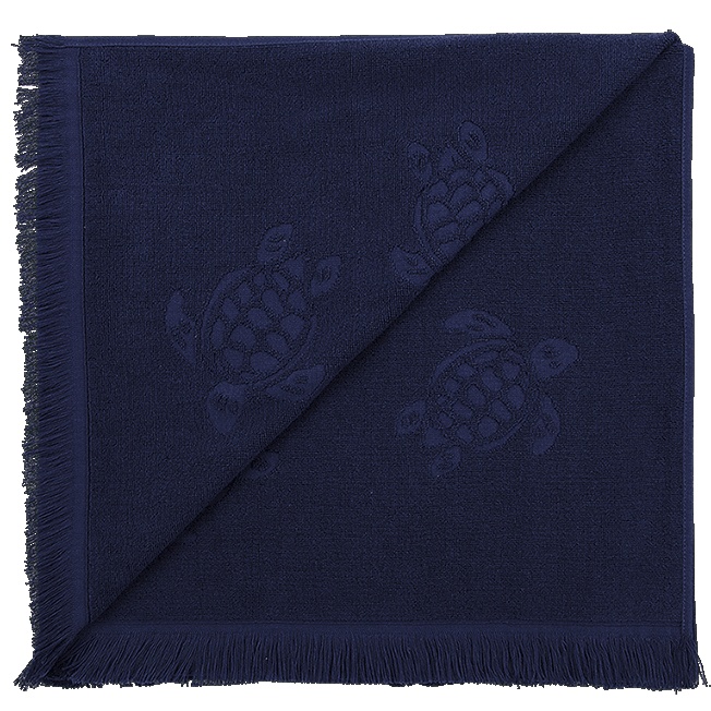 Beach Fouta in Organic Cotton Turtles Jacquard - 2