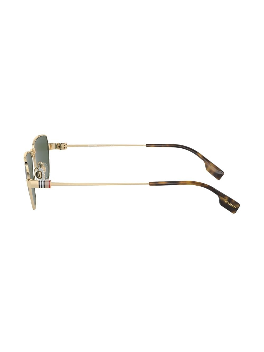 Vintage-check geometric-frame sunglasses - 3