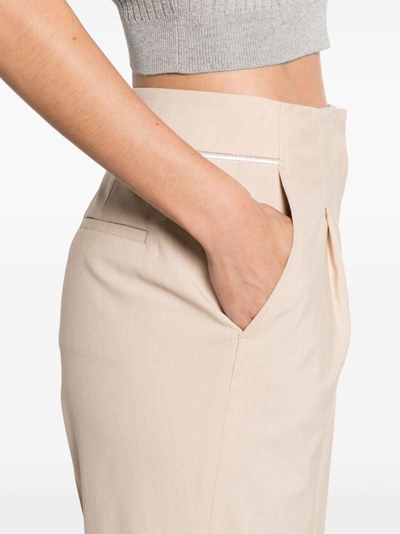 chain-detail tapered-leg trousers 5