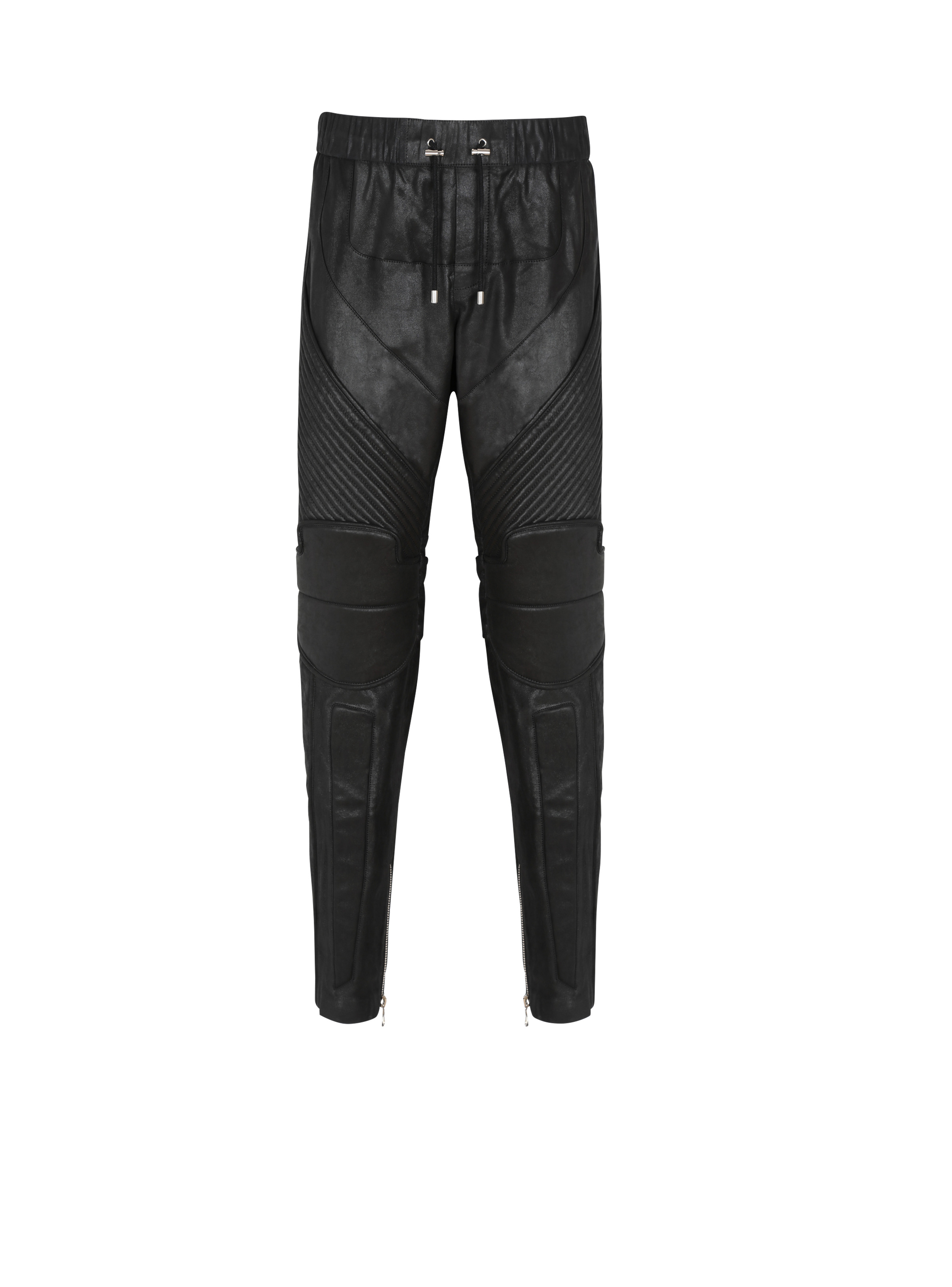 Leather jogging bottoms - 1