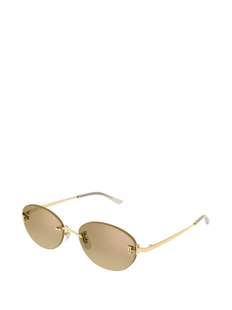 Cartier oval rimless sunglasses outlook
