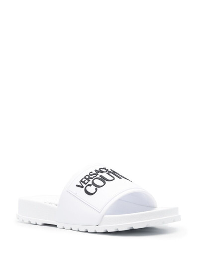 VERSACE JEANS COUTURE embossed-logo slides outlook
