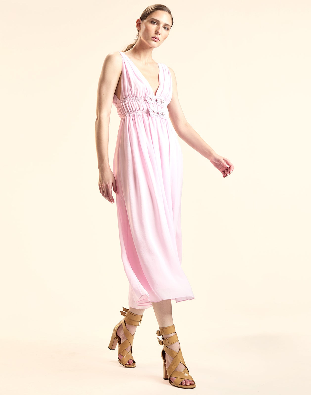 Amelie Silk Midi Dress - 4