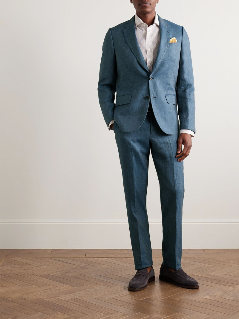 Paul Smith Delave Linen Suit Jacket Blue outlook